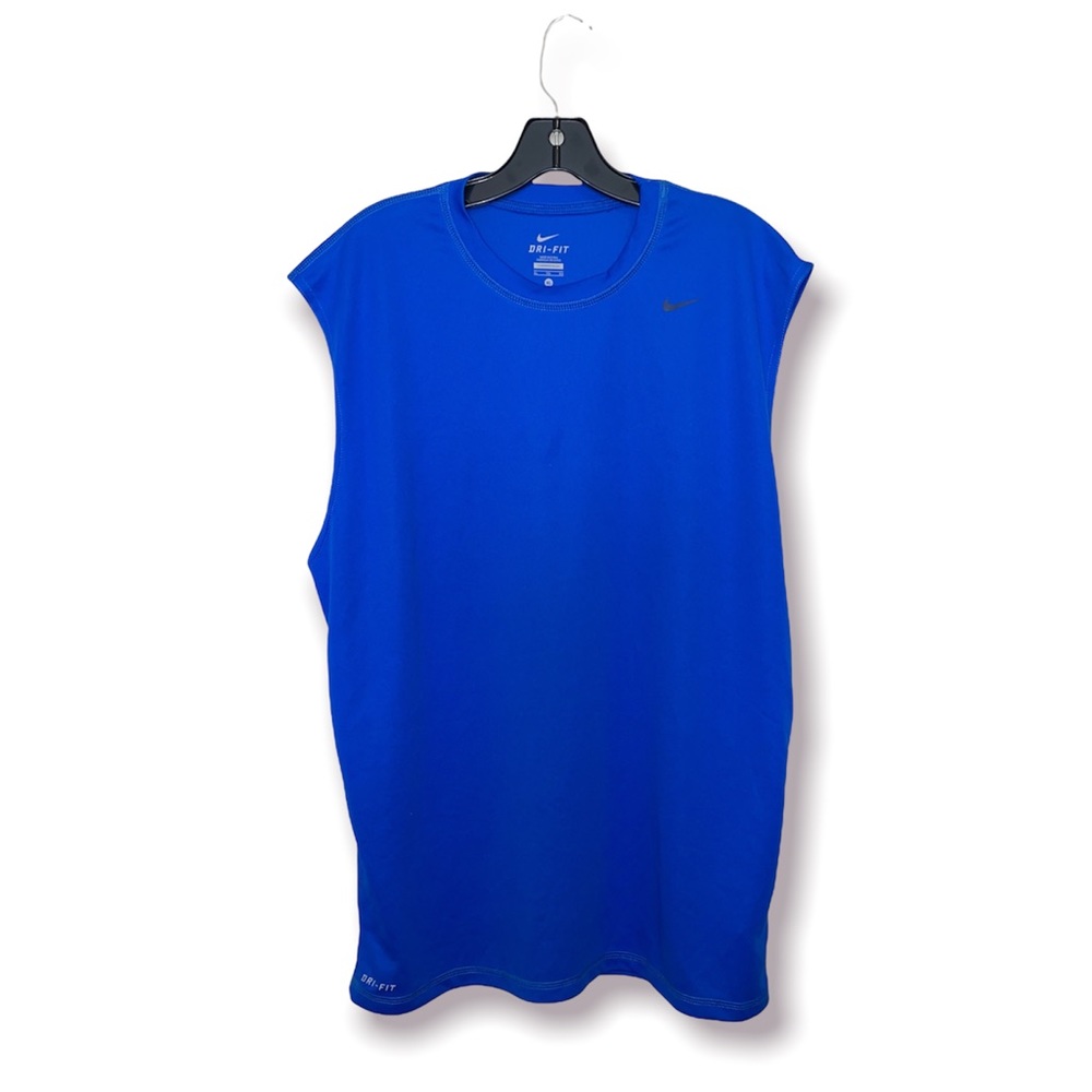 Nike Men’s DRI-FIT Blue Sleeveless Shirt UPF 50+ (Size XL)